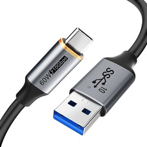 케이블타임 10Gbps USB3.2 A타입-C타입 초고속 케이블 CA60, 2m, 혼합색상, 1개