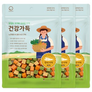 굿데이 강아지 건강가득 간식 300g, 황태 + 야채, 3개