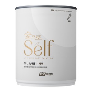 KCC숲으로 셀프 철재용 수성페인트 0.9L, 백색, 900ml, 1개