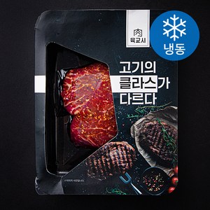 육교시 한우 안심 갈릭시즈닝 스테이크 (냉동), 200g, 1개