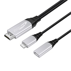 애니포트 C타입-HDMI PD MHL케이블 AP-MW4KPDC, 2m, 혼합색상, 1개