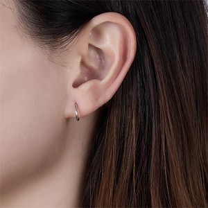 젤루나 써지컬 초슬림 심플 원터치 링 귀걸이 두께 1.2mm x 링 내경 8mm P-03 2p