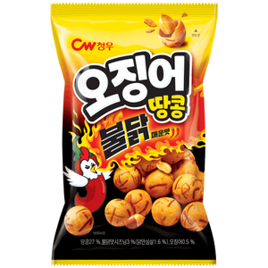 청우식품 오징어땅콩 불닭매운맛, 90g, 1개