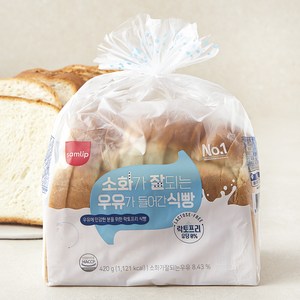 삼립 소화가잘되는 우유가 들어간 식빵, 420g, 1개