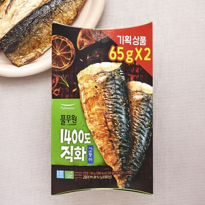 풀무원 1400도 직화 고등어 2개입 (냉장), 130g, 1개