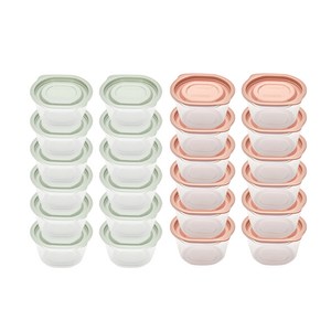 씨밀렉스 쿡밥 냉동밥 보관용기 2종 x 12p 세트 275ml, 1세트, 그린 12p, 핑크 12p