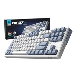 조이트론 저소음 PBT 게이밍 기계식 유선키보드, 크림블루, MK87, 백축