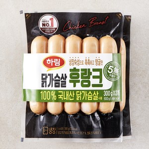 하림 닭가슴살 후랑크, 300g, 2개