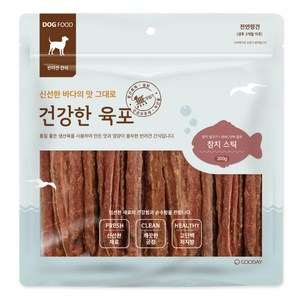 굿데이 건강한 강아지 육포 스틱 간식, 참치, 300g, 1개