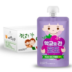 아람농장 학교로 간 주스, 100ml, 40개, 포도