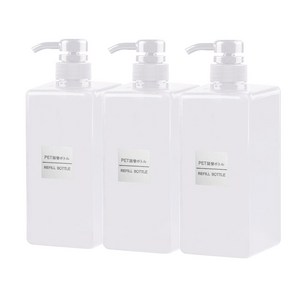 모나코올리브 호텔식 모던 샴푸 린스 세제 리필 용기 화이트 650ml, 3개