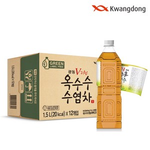 광동 V라인 옥수수 수염차 무라벨, 1.5L, 6개