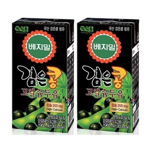 베지밀 검은콩 두유 고칼슘 190mlx72팩, 190ml, 72개