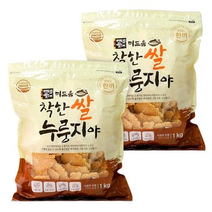 미드움 착한 쌀누룽지 구수한 누룽지 누룽지간식 누룽지탕 숭늉, 1kg, 2개