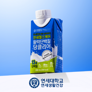 연세헬스케어 당클리어 구수한맛 연세 단백질 당뇨 환자 당 건강식 식품 활력, 200ml, 1박스