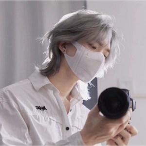 남성 장발 가발 내츄럴 미용 긴머리 코스프레, 1개, 내츄럴 그레이