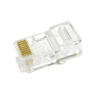 CAT.5E RJ-45 8P8C 플러그 커넥터 100개 P8-007E, 투명, 2cm