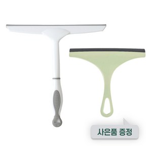 제이엠리빙 욕실 스퀴지 물기 제거기 물기제거 스퀴즈 화장실 밀대 유리 차 버스 싱크대 핸드 브러쉬 길이조절 닦이 청소도구 창 전용, 화이트,아이보리, 1세트