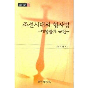 조선시대의 형사법, 경인문화사, 조지만 저