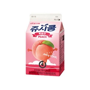 빙그레 쥬시쿨 복숭아맛, 100개, 180ml