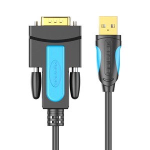 벤션 USB2.0 to RS232 시리얼 변환 컨버터 케이블, 2m, 1개