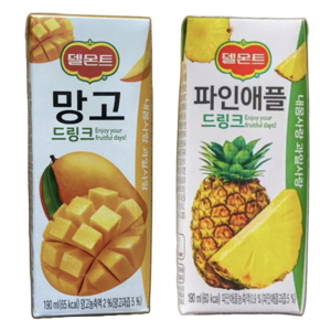 델몬트 드링크 190ml (망고x24팩) + (파인애플x24팩), 1세트