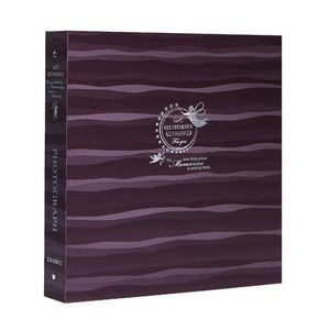 [이콘앨범] 바인더 6가지 컬러 백지포켓 흑지접착 백지접착 사진 포토, 05.웨이브-퍼플, c.백지포켓50매