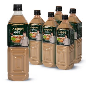 맥널티 대용량 제로슈가 스테비아 믹스커피, 1L, 6개