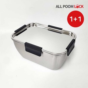 [1+1] 올스텐 팩트 국산 올품락 신개념 밀폐용기 포스코304J1, [1+1] 9호 3170ml, 1개