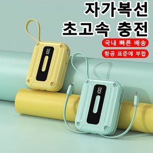 스타일닥터 고속 보조밧데리 20000mAh 일체형 멀티단자 보조배터리 120W 항공 표준에 부합, 청록색