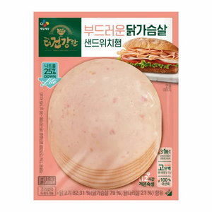 더건강한 닭가슴살 샌드위치햄, 90g, 5개