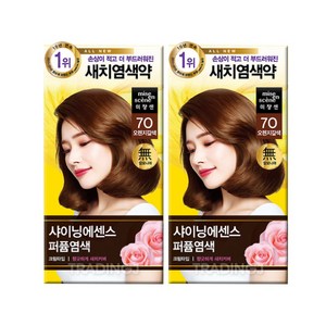 미쟝센 올뉴 샤이닝 에센스 염색약 7O 오렌지갈색 2개팩, 2개