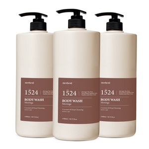 메르헨트 코코넛 오일 딥클렌징 대용량 바디워시 1500ml x 3개 모링가향 바디클렌저 약산성 퍼퓸 향기좋은, 1.5L