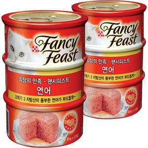 팬시피스트 연어 고양이 주식캔, 85g, 6개