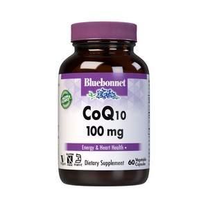 블루보넷 코엔자임Q10 100mg 글루텐 프리 무설탕 베지터블 캡슐, 1개, 60개입, 60정