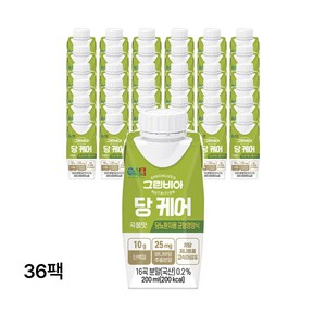 그린비아 당케어 곡물맛 균형영양식, 200ml, 36개