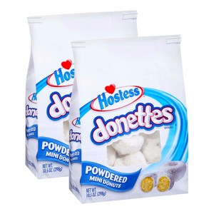 Hostess Donettes Mini Donuts (Pack of 2) (Powdeed) 호스티스 도네트 미니 도넛 (2개입) (가루), 297g, 1개