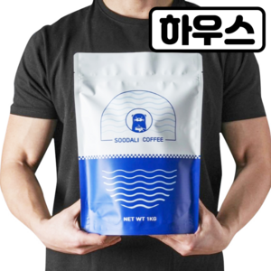 수달리커피 하우스 블렌드 커피, 홀빈(분쇄안함), 1kg, 1개