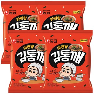 농심 라면왕 김통깨 100g, 4개