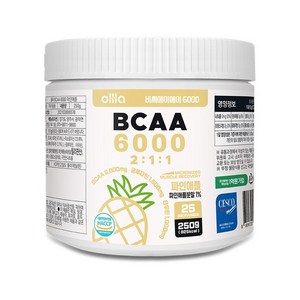 올라 BCAA 파우더 6000 파인애플 250g 임박할인 25년 3월, 1개