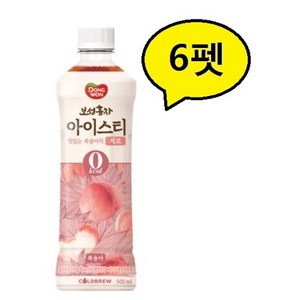 동원 보성홍차 아이스티 제로 복숭아, 500ml, 6개