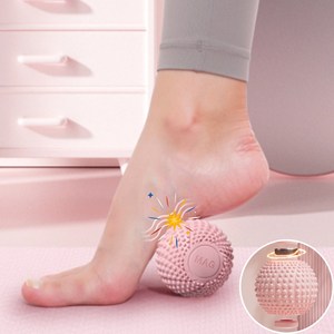 마사지볼 족저근막염 원형 지압볼 필라테스 요가 기본형, 1개, 핑크볼
