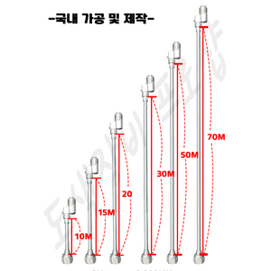 에어리스 폴대 뿜칠 연장대 10cm~1M, 1개