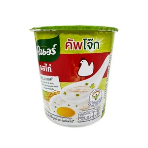 태국 크노르 돼지고기맛 컵죽 / Kno Instant Jasmine Rice Poidge Pok Flavou, 1개, 32g