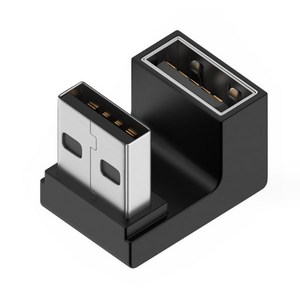 USB 3.0 ㄷ자형 연장 꺽임 젠더 블랙 (T-USB3-AMAFUU) [WDAA0A4], 1개