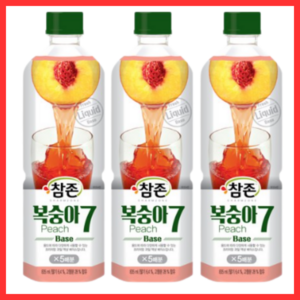 참존식품 복숭아7베이스 835ml, 3개