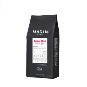 맥심 바리스타 블렌드 원두커피, 홀빈(분쇄안함), 2kg, 1개