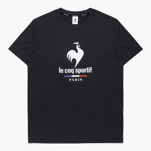[국내백화점판] Lecoq 르꼬끄 25신상 로고 폴리싱글 베이직 에센셜 반팔티 (블랙)