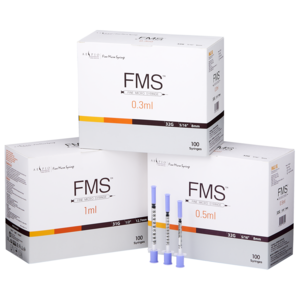 FMS 인슐린주사기 32G(8mm) (0.3CC / 0.5CC / 1CC), 1CC, 1개