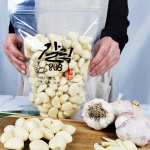 국산 마늘 24년 깐마늘 중 사이즈 1kg, 1개, 1kg(중)